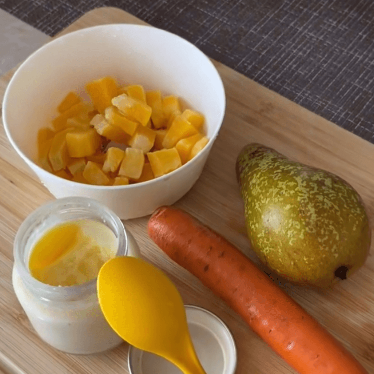 Pear, Carrot and Pumpkin Puree